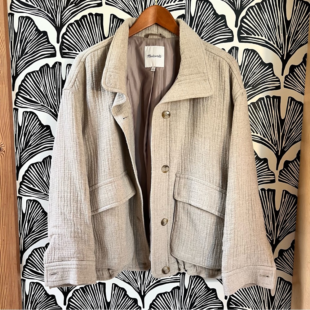 Madewell Beige Wool Blend Jacket